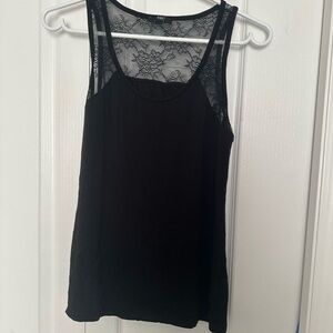 Jacob Black Lace Detail Top in size XS
